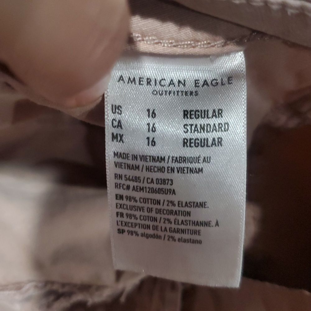 American Eagle Outfitters Snappy Stretch Curvy Low Rise Baggy Flare Pant Sz 16 - Picture 13 of 13